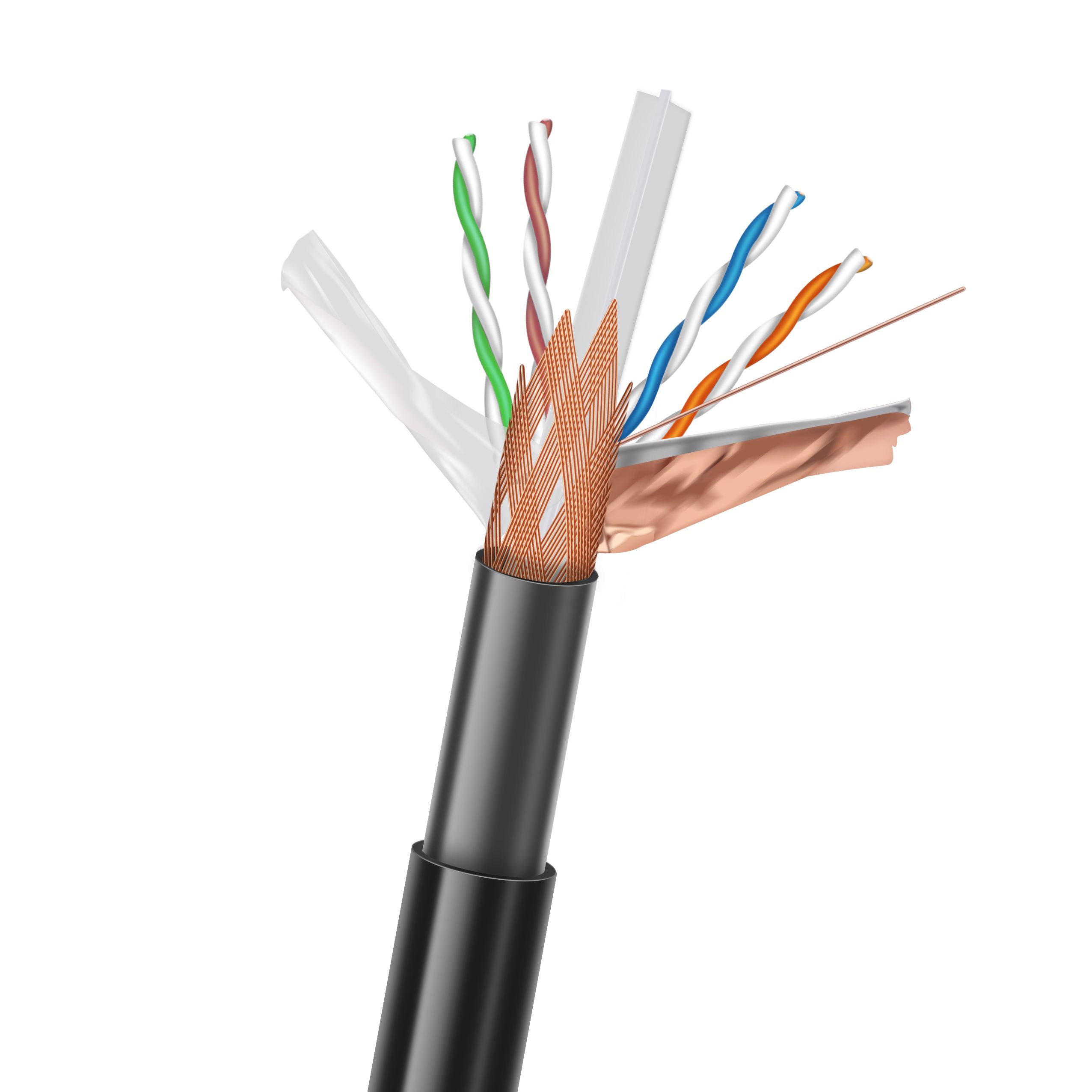 ខ្សែការពារពីរដងខាងក្រៅ Cat 7 SFTP Bulk Cable (4)
